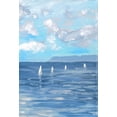 thumbnail image 2 of Meneely, Dan 18x24 White Modern Wood Framed Museum Art Print Titled - Boats and Waves II, 2 of 4