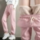 thumbnail image 2 of Pantalones gruesos de forro polar para mujer, pantalón Harlan informal, Pantalones rectos versátiles, pantalones de chándal cálidos hasta el tobillo, moda, nuevo, 2 of 3