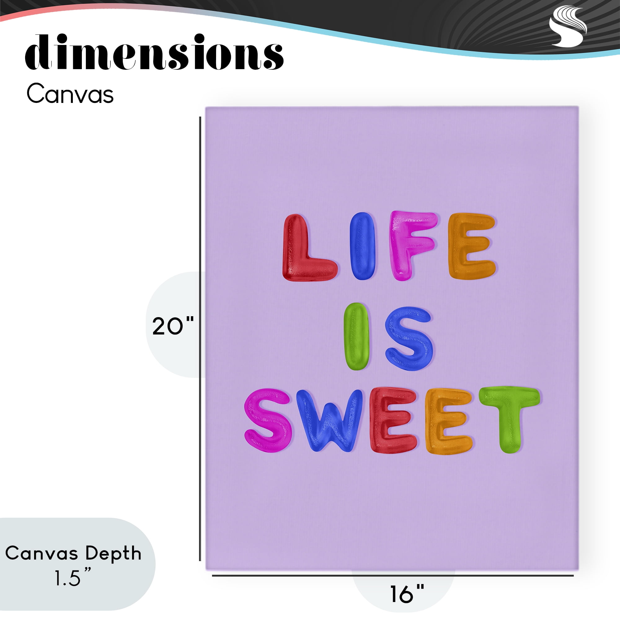 Stupell Industries Life Is Sweet Gummies Canvas Wall Art, design by LISH Creative
