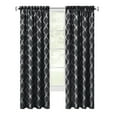 thumbnail image 6 of Woven Trends 2-Pack Double Layer Light Filtering Curtains, Moroccan Trellis and Modern Lattice Curtains for Living Room and Bedroom, Rod Pocket Panel Set of Two, 52" x 84", Black, 6 of 7