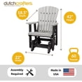 thumbnail image 2 of DutchCrafters Slat Fan Back Poly Adirondack Glider Outdoor Patio Chair, 2 of 6