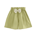 thumbnail image 1 of LIJCC Girls Ruffled Casual Shorts Summer Loose Casual Elastic Waist Wide Leg Bow Versatile Shorts, 1 of 7