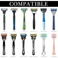 thumbnail image 2 of Linkidea 2 Pack Razor Holder, Waterproof Shaver Holder for Shower, Compatible with GilletteLabs with Exfoliating Bar, Dorco Pace 6 Pro (White), 2 of 6