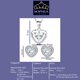 thumbnail image 2 of Collar con colgante en forma de cadena y argollas de plata 925 con forma de corazón, 2 of 6