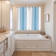 thumbnail image 3 of Sky Blue White Kitchen Curtains 63 Inch Length, Gradient Vertical Stripes Minimalist Grommet Top Bedroom Living Room Curtains, Light Filtering Cafe Curtain Drapes 2 Panels Set 84''x63'', 3 of 9