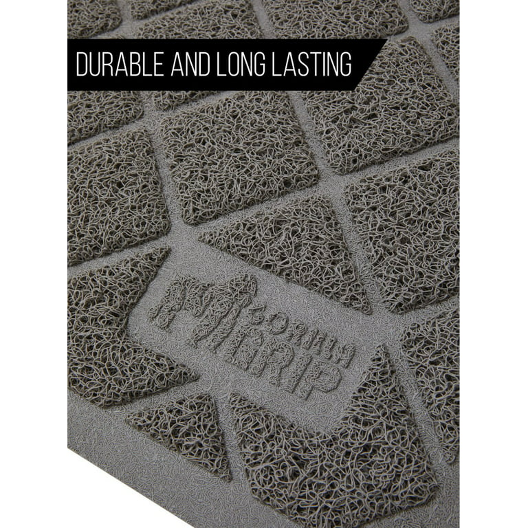 The Original Ribbed Foam Litter Mat - Black & White Geometric