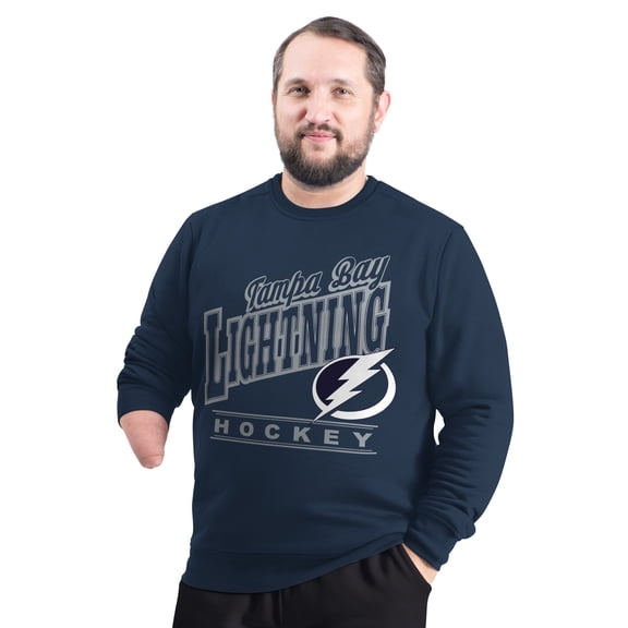 Men's G-III Sports by Carl Banks Navy Tampa Bay Lightning Adaptive Headliner Fleece Sweatshirt