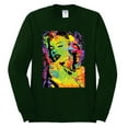 thumbnail image 2 of Wild Bobby, Colorful Woman Marilyn Monroe Pop Culture Mens Long Sleeve Shirt, Forest Green, Small, 2 of 3