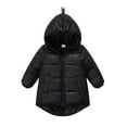 thumbnail image 2 of Delliss Girls' Down Jacket Lightweight Stylish Coat Black 6 Years, 2 of 7