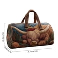 thumbnail image 3 of Quilted Tote Bag for Travel, Cow Print Polyester Handbag with Multi Pocket, Multicolour, 18 x 9 x 9 cm, 1 Piece, 3 of 6