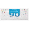 thumbnail image 1 of 90th Birthday Kitchen Mat, Framework with Hand Writing Calligraphy 90 Years Old Polka Dots, Plush Decorative Kitchen Mat with Non Slip Backing, 47" X 19", Multicolor, by Ambesonne, 1 of 1