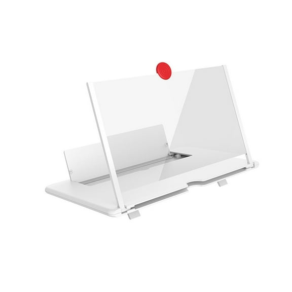 Latrodar 3D Phone Screen Magnifier Stereoscopic Amplifying Desktop 12Inch Bracket Budget-Friendly White Home Stuff