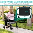 thumbnail image 3 of Vive Bariatric 4-Wheel Rollator Walker for Seniors – Heavy Duty 500 lbs Capacity, Lightweight Folding Walker with Seat & Brakes – Mobility Aid, Black, 3 of 9