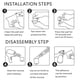 thumbnail image 4 of Gancho de pared para ducha autoadhesivo plateado Gancho de acero inoxidable resistente al agua Gancho de baño para cocina, 4 of 5
