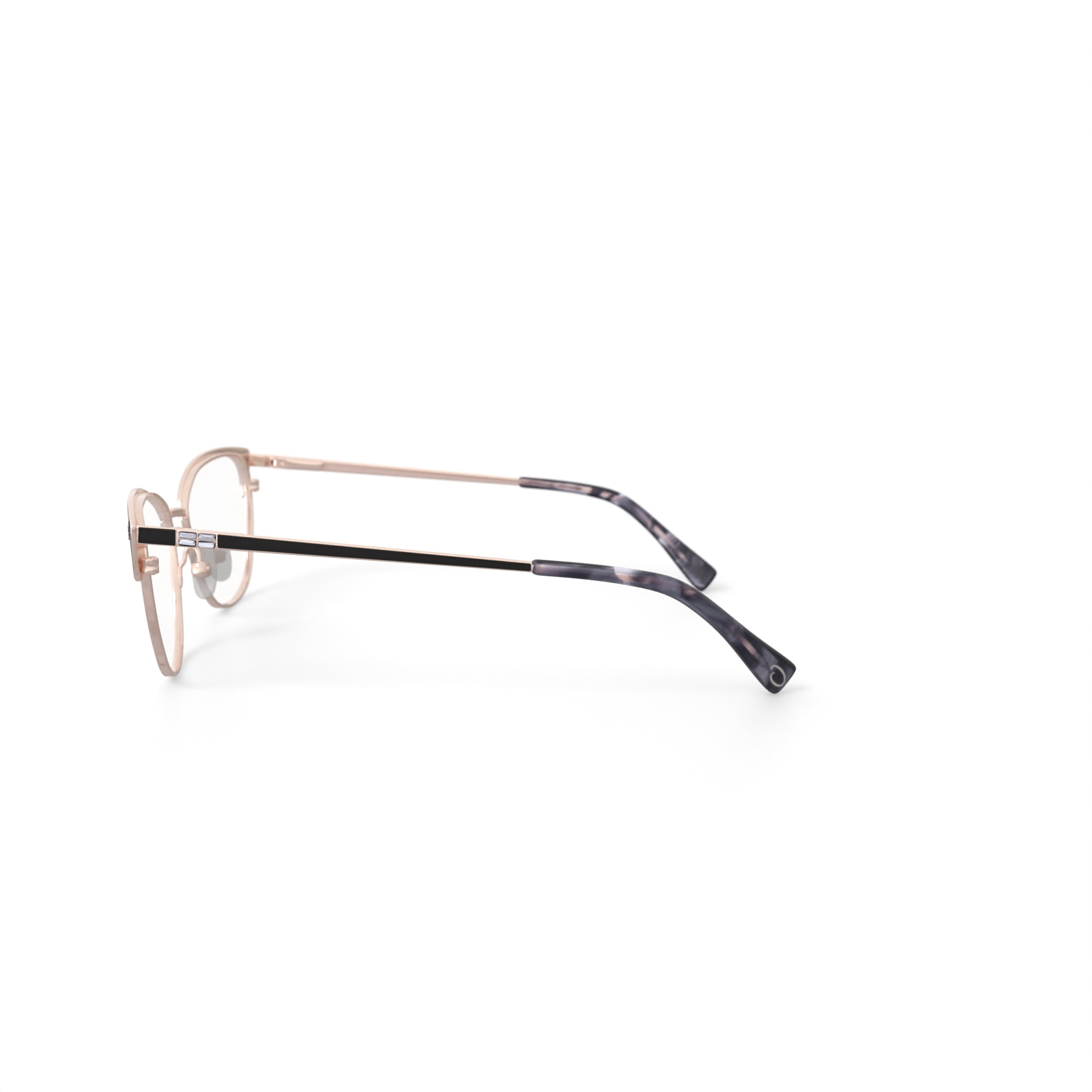 Oscar Women's OSL765 Prescription Eyeglasses with Case, Black