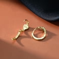 thumbnail image 5 of 925 Sterling Silver Black Heart Hoop Earrings for Women Teens Heart Huggie Earrings Hoop, 5 of 13