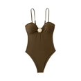 thumbnail image 2 of Womens One Piece Swimsuits Cut Out Halter Metal Bathing Suit, 2 of 7