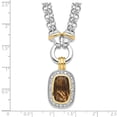 thumbnail image 5 of Sterling Silver 16in Gold 16in-Plated CZ Necklace, 5 of 5