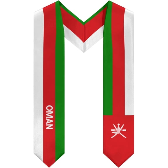 DABOYOZHZH Oman Flag Cool Graduation Stole Shawl Sash Honor For Study Aboard International Students
