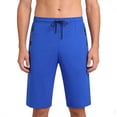 thumbnail image 6 of Besolor Mens Athletic Shorts Knee Length Lightweight Quick Dry Running Workout Drawstring Elastic Waist Shorts with Zipper Pockets(XX-Large,Blue), 6 of 6