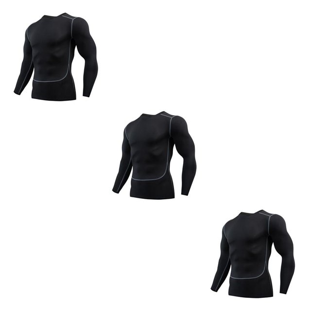 Qarigey Ropa interior térmica para hombre, medias de secado rápido, camisetas para correr de invierno, ropa de compresión, ropa deportiva, Type1 NO1