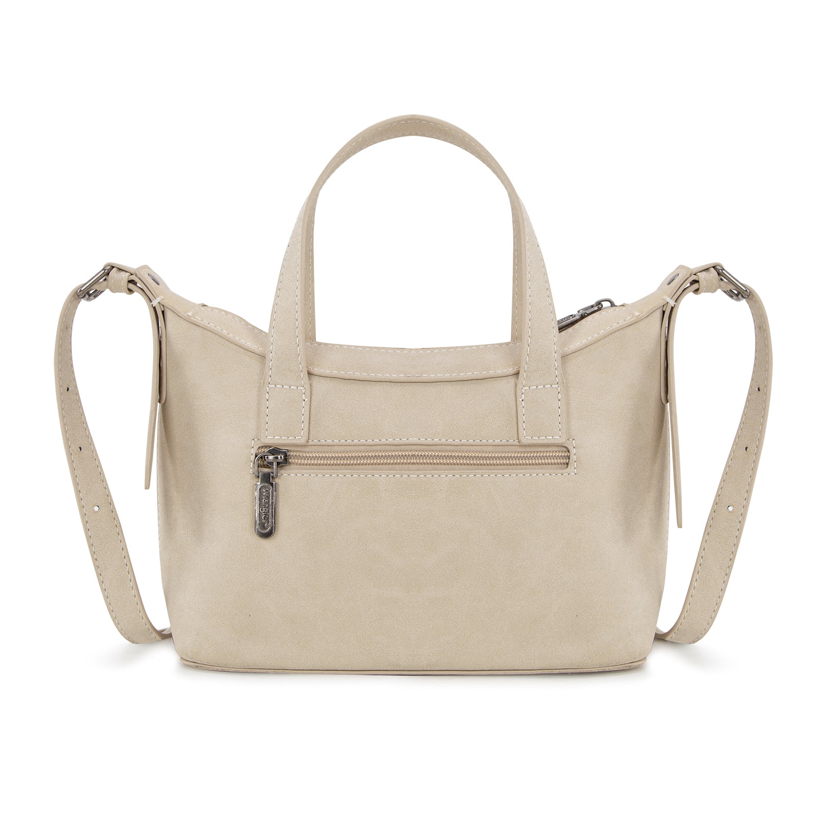 Wrangler Tooled Aztec Small Crossbody Handbag for Women Stylish Handle Bag Designer Top-Handle Crossbody Bags, Beige