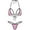 C-Pink, variant on ZQUUVOU Women's Halter Triangle Thong Bikini Sets High Cut Swimsuit Bathing Suit Swimwear (D-Orange,Free Size)