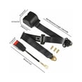 thumbnail image 1 of Cinturón de seguridad universal ajustable de 3 puntos para vehículos, automóvil, cinturón de seguridad para coche + tornillos, 1 of 4