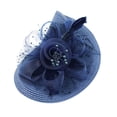 thumbnail image 4 of CAIXIA Fascinators Hats for Women Tea Party Hat Feather Mesh Headband Vintage Lace Cocktail Headwear Veil Hair Clip Church, 4 of 4