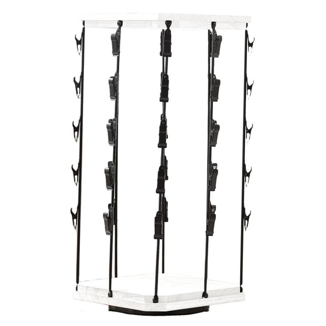 Elodie Chip Rack Display Stand 360 degree Rotating Snack Organizer for Office Cookie Desk white