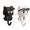 Black+White, variant on 2 Pcs Cool Cat Wall Hooks, Cute Sunglasses Kitty Adhesive Hooks, Heavy-Duty No-Drill Wall Hangers for Keys, Bags, Towels, Fun Home Decor for Kids & Cat Lovers