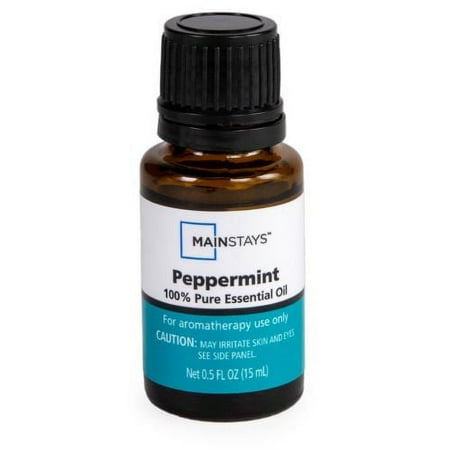 Mainstays 100% Pure Essential Oil, Peppermint, 15ml , Therapeutic Grade, for use with Oil Diffusers, Potpourri, and Wicking Fragrance Diffusers