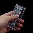 thumbnail image 2 of Paleta de sombras de ojos vacía para maquillaje, 6 ranuras de plástico transparente para sombras de ojos, lápiz labial o rubor y polvos, con bandeja dispensadora de aluminio, rellenable, 2 of 4