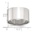 thumbnail image 3 of 925 Sterling Silver Polished Flat Band Lightweight 12mm-Flat Size 12-Band Ring -  Jewelry Gift for Mom, 3 of 5