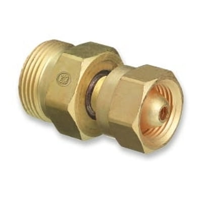 Brass Cylinder Adaptor, Cga-200 Mc Acetylene X Cga-520 B Tank | Bundle of 5 Each