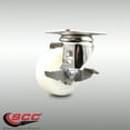 thumbnail image 2 of 3 Inch 316SS Nylon Wheel Swivel Top Plate Caster with Brake Service Caster, 2 of 2