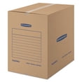 thumbnail image 4 of SmoothMove Basic Moving Boxes Large, Regular Slotted Container RSC, 18" x 18" x 24", Brown Kraft/Blue, 15/Carton, 4 of 6