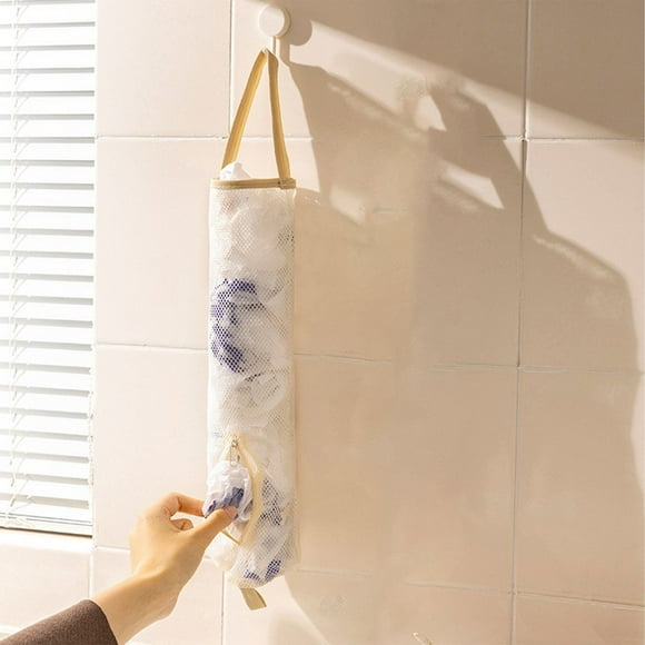 Plastic Bag Holder Grocery Bag Holder Trash Bags Holder Wall Mount Garbage Plastic Bag Organizer Kitchen Storage Containers