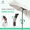 thumbnail image 2 of JEAREY Olefin Patio Umbrella Outdoor Umbrella with Auto Tilt, 2 of 7