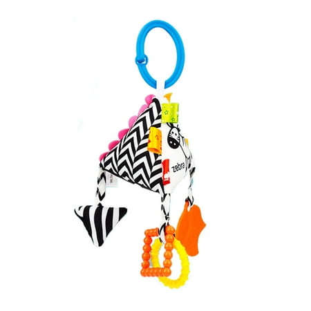 

Oval for Triangle Square Geometry Pendant Hanging Rattles with Teether Fabric To