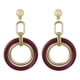 thumbnail image 4 of Vintage Circle Drop Pendientes Cuelgan Mujeres Niñas Boda marrón Yuyangstore Double Circle Drop Earrings, 4 of 5
