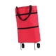 thumbnail image 5 of Bolsa de compras con ruedas, reutilizable, portátil, para equipaje, bolsa de viaje, 2 en 1, plegable Rojo, 5 of 9