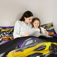 thumbnail image 5 of Homewish Extreme Sports Game Full Size Comforter Sets,Speed Race Car Bedding Comforter Set,Purple Orange Yellow Bedding Sets For Boys Kids,Microfiber Bedroom Decor Reversible,3-Piece, 5 of 8
