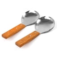 thumbnail image 3 of Grandest Birch Kitchen Stainless Steel Food Serving Rice Spoon Soup Scoop Tableware Utensil Wood Handle Cooking Tool Anti-rust Eas, 3 of 8