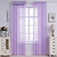 thumbnail image 5 of Maxcozy Lace Series Window Thick Semi Sheer Premium Rod Pocket Window Curtain Panels for Bedroom & Living Room - 1 Pcs ( 57 W x 71" L, Purple), 5 of 7