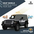 thumbnail image 7 of NEH Gray 2-Door Cab Car Cover, Waterproof Sun Shade, Half Car Cover with Wind-Resistant Quick Release Buckle Tie-Down Straps, Compatible with 1976–2006 Jeep Wrangler TJ, YJ, JK, Jeep CJ, 7 of 7