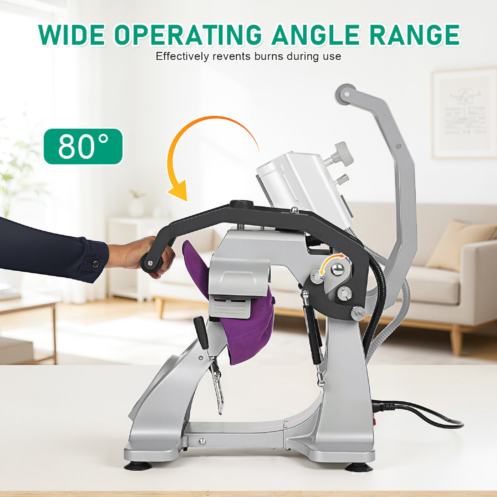 PartyKindom Grey Cap Heat Press Machine for Crafting Use - Efficient Magnetic Auto Operation