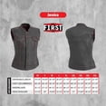 thumbnail image 3 of First Mfg Co - Jessica - Women's Motorcycle Biker Riding Black Red Leather Vest - 2X Large, 3 of 3