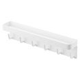 thumbnail image 1 of Organizador de correo y llavero con bandeja para pasillo, cocina, decoración de granja, ganchos para llaves de acero inoxidable, soporte para correo, 6 ganchos (blanco), 1 of 5