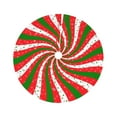 thumbnail image 2 of Lksixu Christmas Tree Skirt, Christmas Decorations 47 inch Red and Green Candy Swirl Stripe Tree Base Cover with Star Pattern, Rustic Farmhouse Xmas Winter Holiday Tree Mat Ornaments for Home Party, 2 of 5
